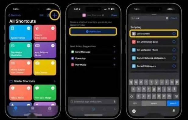 永寿苹果14锁屏维修店分享iPhone14升级iOS16.4后如何创建锁屏快捷方式 